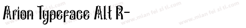Arion Typeface Alt R字体转换